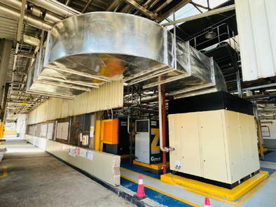 TBL MBEYA COMPERESSED AIR CONNECTION TO NEW COMPRESSOR